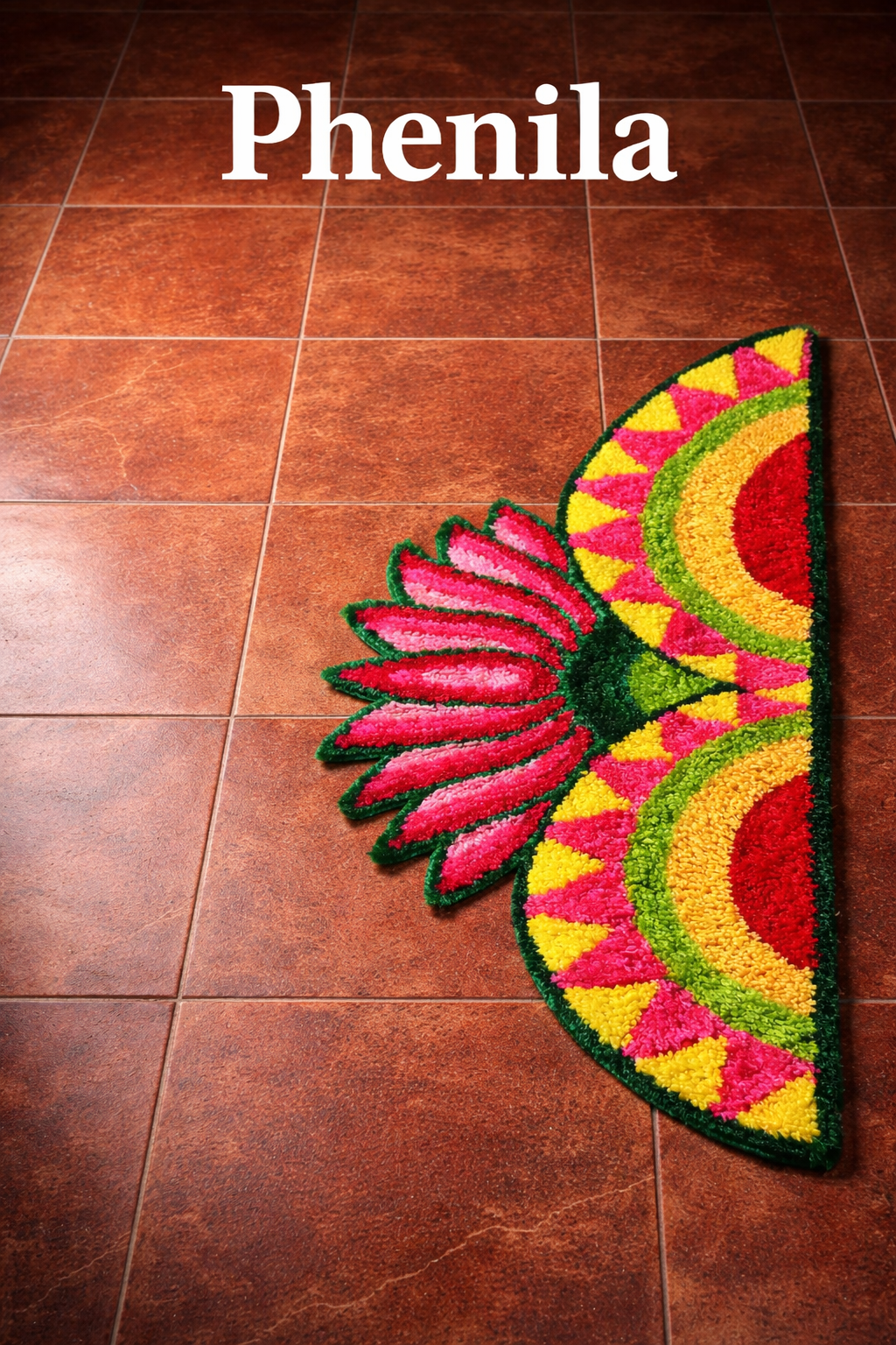 Phenila Flower Rangoli Mat